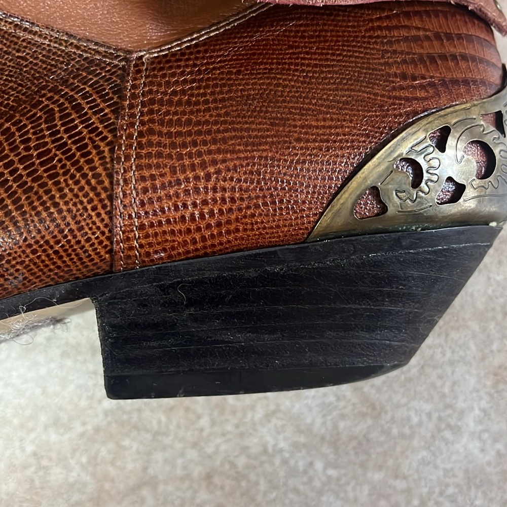 Rush Hour Vintage brown Leather Western Boots size 9B - Picture 8 of 13